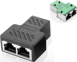 VCOM CT252S Разветвитель RJ-45 8P8C F --2 x 8P8C F ,FTP, ABS пластик, кат. 5e