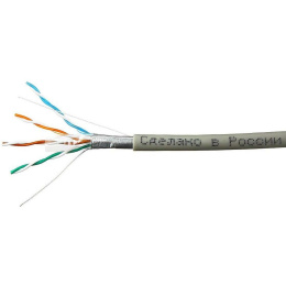 Кабель SKYNET CSL-FTP-4-CU/100 FTP, кат.5E, 100м, 4 пары, медь, одножильный, серый