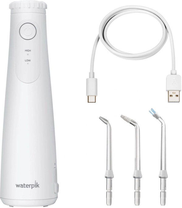 Ирригатор Waterpik Cordless Plus WF-26 портатив. 3насад. белый (WF-26 EU WHITE)