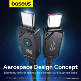 Кабель Baseus P10355800111-00 Unbreakable Series Fast Charging Data Cable Type-C to Type-C 100W 1m Cluster Black быстрая зарядка, передача данных