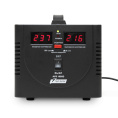 Стабилизатор POWERMAN AVS 1000D, черный, ступенчатый регулятор, цифровые индикаторы уровней напряжения, 1000ВА, 140-260В, максимальный входной ток 7А, 2 евророзетки, IP-20, напольный, 200мм х 150мм х 140мм, 2,3 кг./ Stabilizer POWERMAN AVS 1000D, black,
