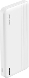 Внешний аккумулятор Momax IP77 iPower PD 10000mAh Белый IP77W Li-Ion, напряжение: 5 В, вход: 5 В/3 A, 9 В/2 A, 12 В/1.5 A, быстрая зарядка