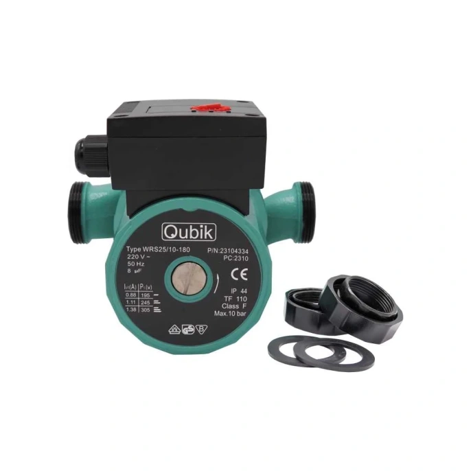 Насос циркуляционный Qubik WRS 25/10 - 180мм + гайки 16695
