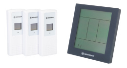 Метеостанция Bresser Temeo Hygro Quadro Prestige с тремя датчиками, серая 78586