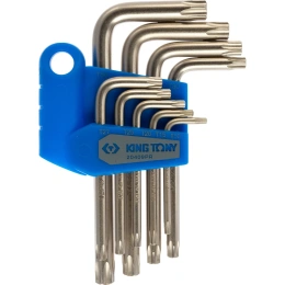 Набор Г-образных ключей TORX KING TONY T10-T50 с отверстием 9 предметов 20409PR