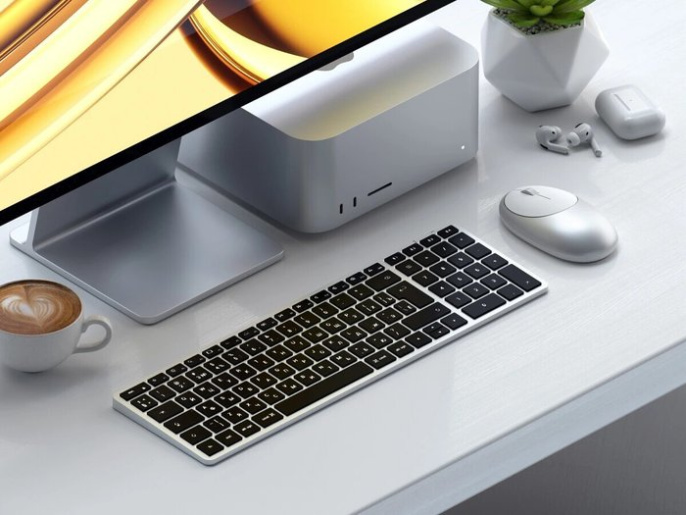 Клавиатура беспроводная Satechi Slim X2 Bluetooth Keyboard - русская раскладка. Цвет: серебристый (ST-BTSX2S-RU)