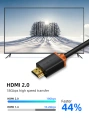 Кабель CABLETIME CH23L (CT-AV540-HE2GN-B2) 2 м, HDMI2.0 AM/AM, 4k/60 Гц, позолоченный, черная ПВХ-оболочка
