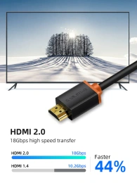 Кабель CABLETIME CH23L (CT-AV540-HE2GN-B2) 2 м, HDMI2.0 AM/AM, 4k/60 Гц, позолоченный, черная ПВХ-оболочка