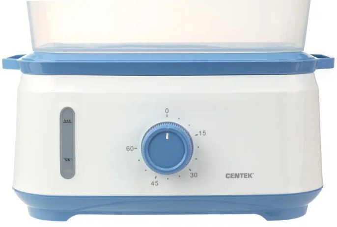 Пароварка CENTEK CT-1462, белый и голубой