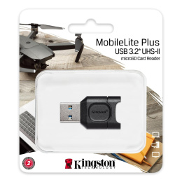 USB 3.2 gen.1 кард-ридер Kingston MobileLite Plus для карт памяти microSD с поддержкой UHS-I и UHS-II (MLPM)