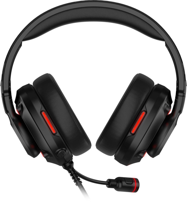 Гарнитура игровая Acer Nitro OHW306, для компьютера, мониторные, проводные, черный / красный [zl.hdsee.00e]