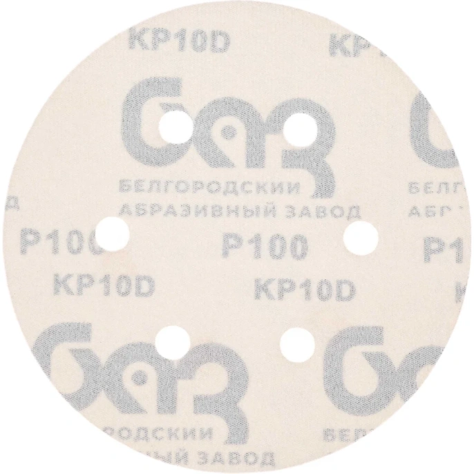 Круг шлифовальный на липучке по дереву/металлу 10 шт. (150 мм; P100; 6 отверстий) Gigant G-1031