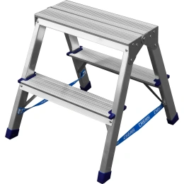 Двухсторонняя алюминиевая стремянка СИБИН 2 ступени 38825-02