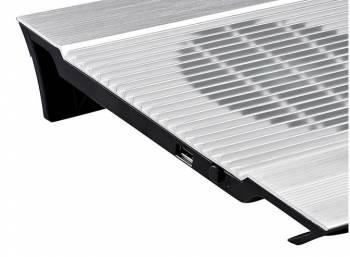 Подставка для ноутбука DeepCool N8, 17", 380х278х55 мм, 3хUSB, вентиляторы 2 х 140 мм, 1244г, серебристый [dp-n24n-n8sr]