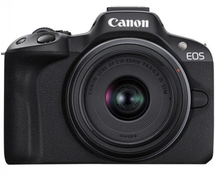 Беззеркальный фотоаппарат Canon EOS R50 kit RF-S 18-45mm IS STM , черный [5811c012]