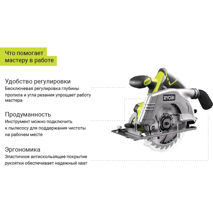 Дисковая пила Ryobi ONE+ R18CS-0 5133002338