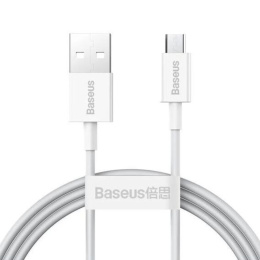 Кабель Baseus CAMYS-A02 Superior Series Fast Charging Data Cable USB to Micro USB 2A силиконовый 2m White