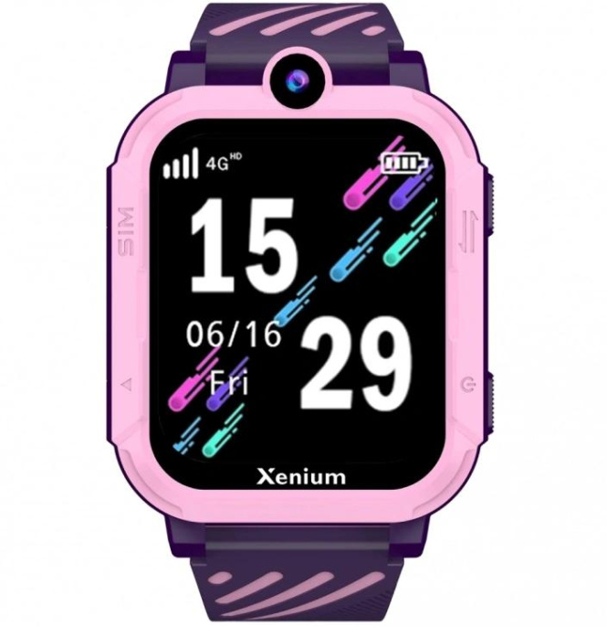 Смарт-часы Xenium W600 1.83" AMOLED корп.розовый рем.фиолетовый CTW600PK/00