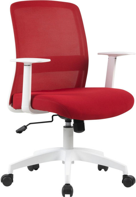Кресло Cactus CS-WMC333-RD, сетка/ткань, до 100кг, фиксированные подлокотники,  темно-красный