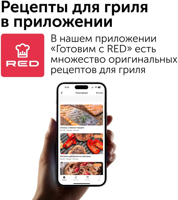 Электрогриль RED solution RGM-M815, черный и серебристый