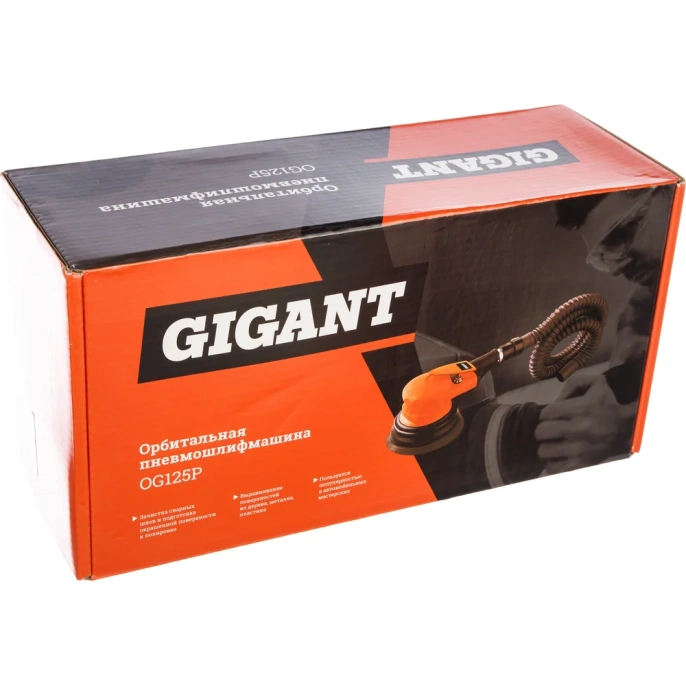Орбитальная пневмошлифмашина (диск 125 мм; ампл. 4 мм; 11000 об/мин) Gigant OG125P