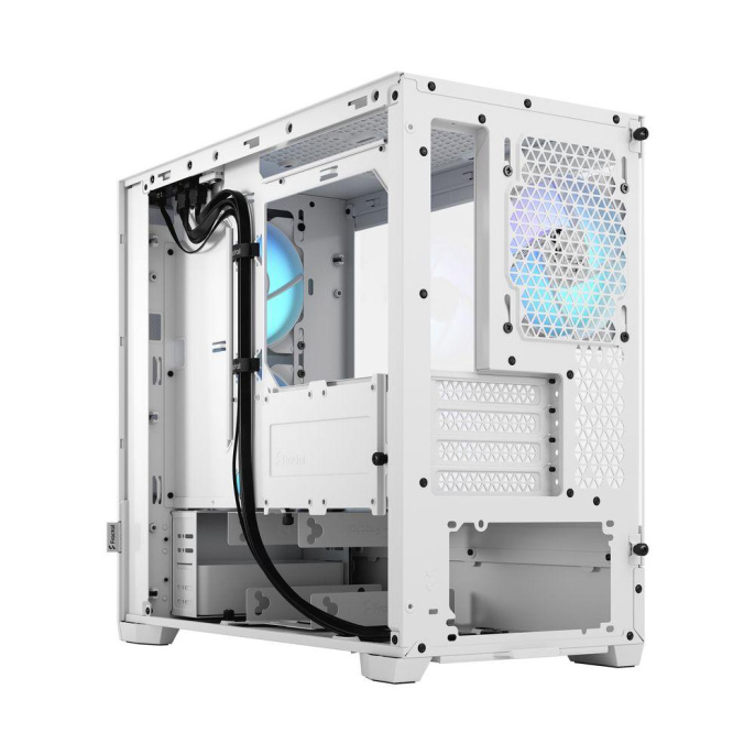 Корпус Case Fractal Design Pop Mini Air RGB TG Clear Tint, Mini-Tower, 3x120mm RGB, 2xUSB-A 3.2 mATX, mITX White FD-C-POR1M-01