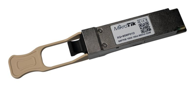 Трансивер MikroTik XQ+85MP01D оптич. QSFP28 SM 100Гбит/с Tx:850нм Rx:850нм до 0.1км