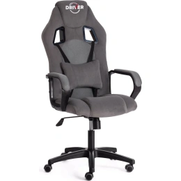 Кресло Tetchair driver 22 флок/ткань, серый/серый 29/tw-12 19291