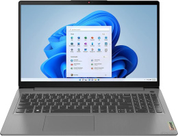 Ноутбук 15.6" IPS FHD LENOVO IdeaPad 3 серый (Core i3 1215U/8Gb/256Gb SSD/VGA int/noOS) (82RK013NRK)