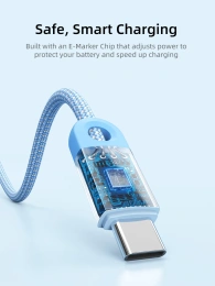 Кабель USB-C CABLETIME CUP1E (CT-CM100-PBW0.5) черный 0,5 м для смартфонов, планшетов