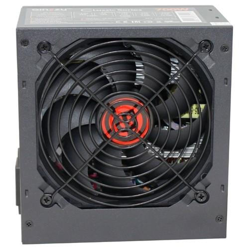 Блок питания Ginzzu CB700 12CM black,24+4p,2 PCI-E 6+2 , 6*SATA, 3*IDE,оплетка MB, кабель питания