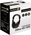 Полноразмерные наушники с микрофоном (гарнитура) ExeGate Office HS-130S (регулировка оголовья, 2x3.5мм, динамик 40мм, 20-20000Гц, длина кабеля 2.2м, регулировка громкости) EX295315RUS