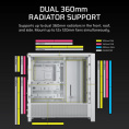 Корпус без блока питания/ Case Corsair Frame 4000D, Midi-Tower, TG, no fan, 2xUSB-A 3.2, 1xUSB 3.2 Type-C, E-ATX, ATX, mATX, mITX White (CC-9011291-WW)