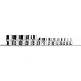 Набор головок Torx 1/4, 3/8, 1/2, 14 предметов на планке AmPro T33203