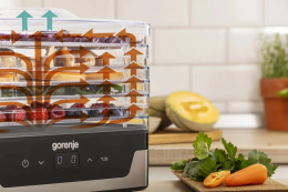 Сушка для фруктов и овощей Gorenje FDK400DE 5под. 240Вт нержавеющая сталь