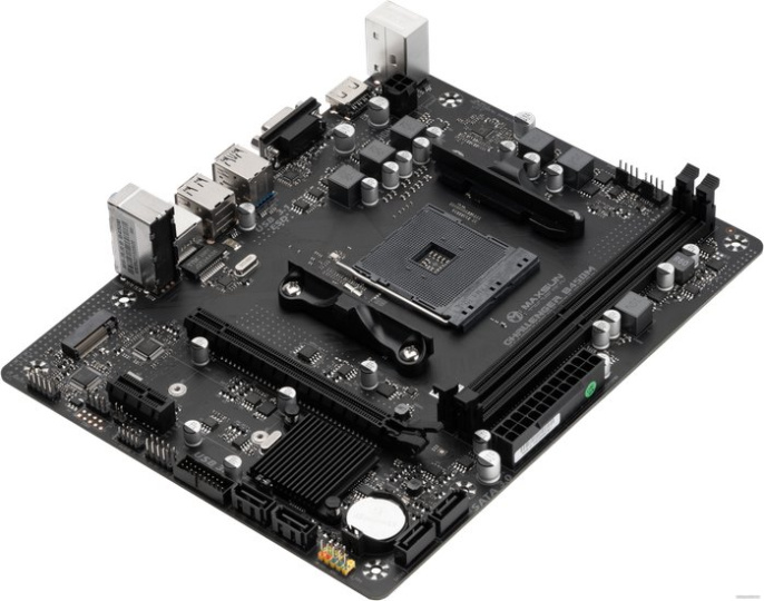 Материнская плата Maxsun MS-Challenger B450M mATX, 22x17.5 см, AMD B450, 2xDDR4 DIMM, 3200МГц, до 64GB, звук 5.1, 4xSATA3.0 6Gb/s , 1xM.2, 2xPCIe3.0x16, 1xPCIe3.0x1, 1хHDMI, 1xVGA