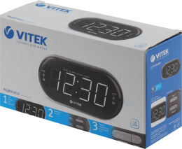 Радиобудильник Vitek VT-6610, серебристый