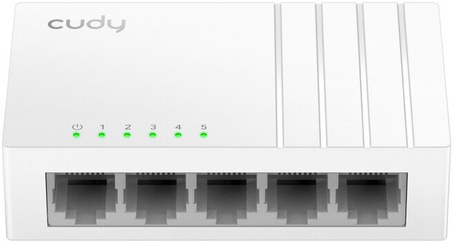 Неуправляемый коммутатор Cudy FS105D 4.0 настольный/настенный, матрица 1 Гбит/с, 0.744 Mpps, 5x100Mbit