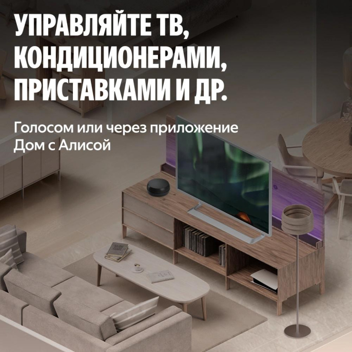 Умный пульт ЯНДЕКС YNDX-00572, р.д.20м, черный