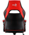 Кресло игровое Aerocool AC40C AIR, полиуретан, до 150кг, топ-ган, фиксированные подлокотники, черный/красный/красный