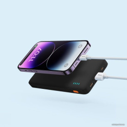 Портативное зарядное устройство Baseus Airpow PPQD090001 Fast Charge Power Bank 10000mAh 20W Black With Cable USB to Type-C 30cm ультратонкий, компактный, быстрая зарядка, двойной вход