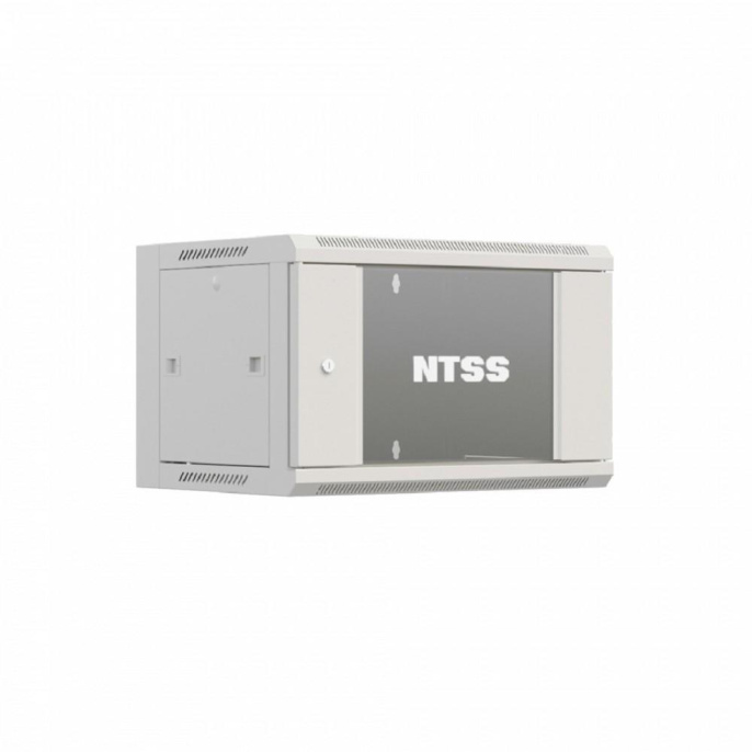 Шкаф коммутационный NTSS Премиум NTSS-W6U6045GS-2 настенный, стеклянная передняя дверь, 6U, 600x370x450 мм