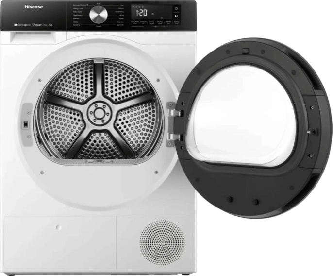 Сушильная машина Hisense DH3S702UWDE белый, с английской панелью управления