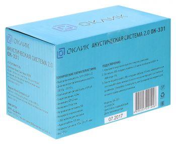 Колонки Oklick OK-331,  2.0,  черный [440404]