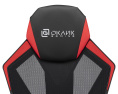 Кресло игровое Oklick -121G, искусственная кожа/сетка, до 150кг, черный/красный