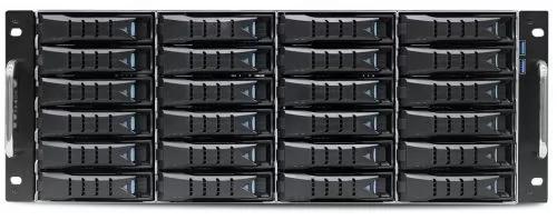 Серверный корпус/ RSC-4BT, 4U 36x 3.5" hot-swap bays, tool-less 3.5" and 2.5" HDD tray, 1200W CRPS redundant power supply, 2x 7mm 2.5" hot-swap OS, low profile rear panel, rail, front 4U24 SAS 12G expander controller on backplane 35X series + rear 2U12 (X