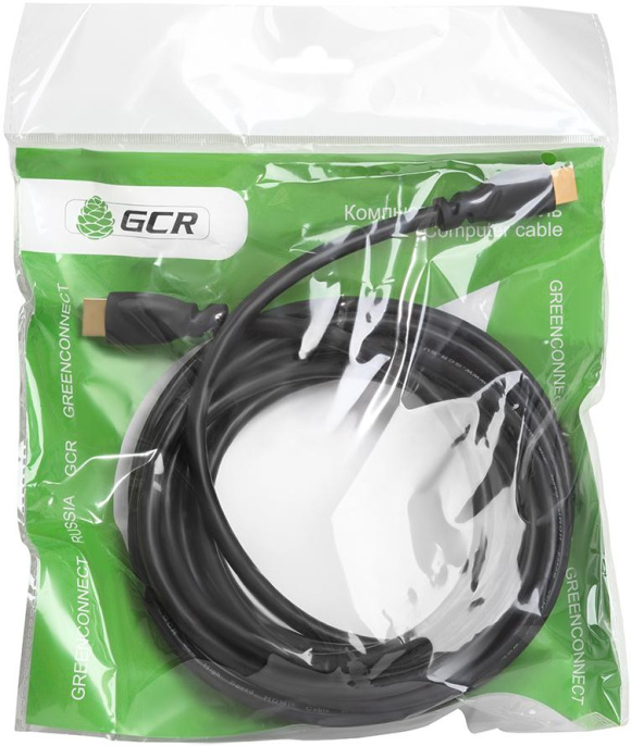 Greenconnect Кабель 1.5m HDMI 1.4, OD7.3mm, 30/30 AWG, позолоченные контакты, Ethernet 10.2 Гбит/с, 3D, 4K, экран GCR-HM310-1.5m