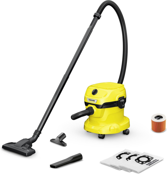 Строительный пылесос Karcher WD 2 Plus V-12/6/18/C,  желтый [1.628-015.0]