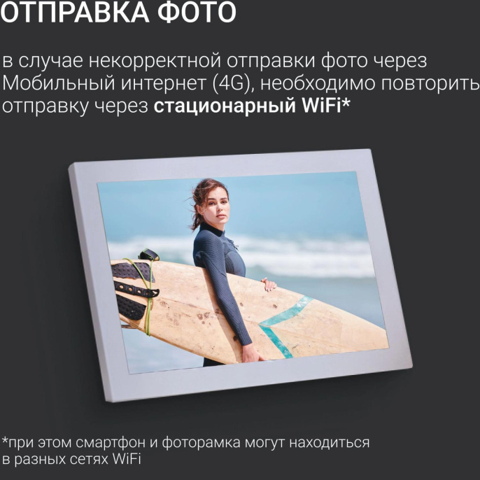Цифровая фоторамка Digma PF-1085, 10.1", белый [pf1085w]