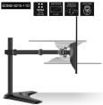 Кронштейн для двух мониторов 13"-32" настольный ExeGate EDM2-3210-11D EX297364RUS (VESA 75x75, 100x100, макс.нагрузка 2х10 кг, наклон -90°/+90°, поворот -90°/+90°, регулировка по высоте, цвет черный)